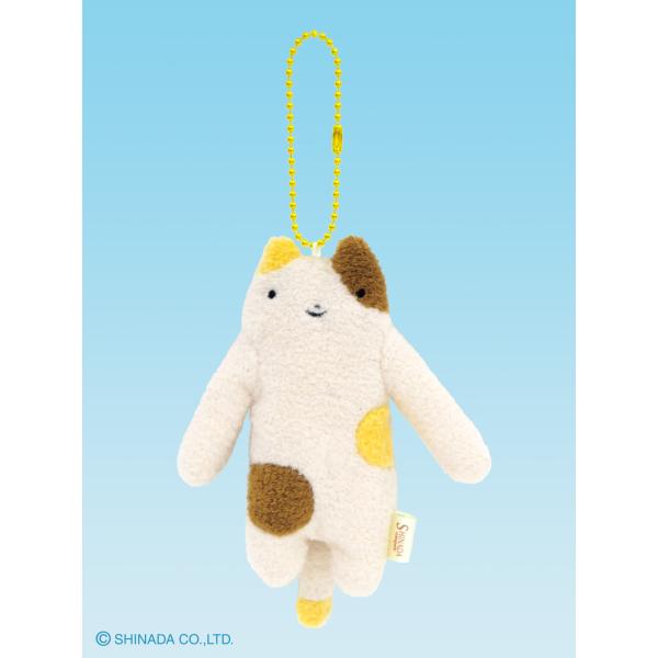 シナダ ぬいぐるみ フモフモさん マスコット みけも アイボリー