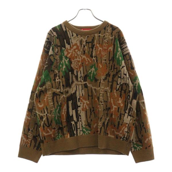 Supreme（シュプリーム） 22AW Trebark Camo Sweater カモ柄 クルー