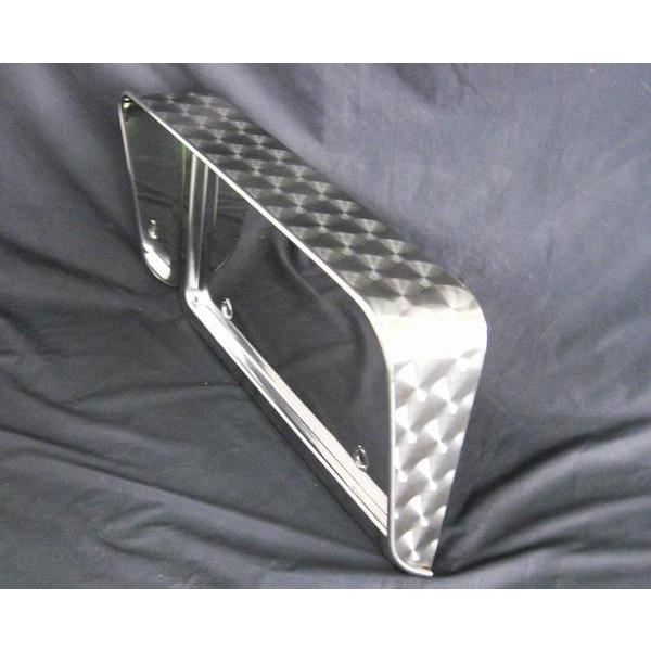 ジェットイノウエ バイザー・丸棒付ナンバー枠 ステンレス ウロコ 大型