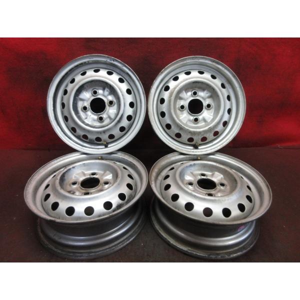中古 スチール ホイール 4本 日産 Y11 ADバン 純正 13×4.5J 4穴 PCD