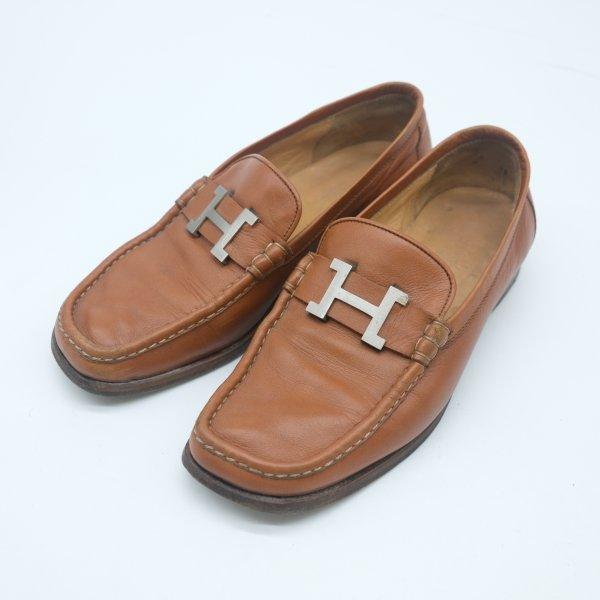 HERMES（エルメス） 靴 ローファー コンスタンス レザー ブラウン 茶