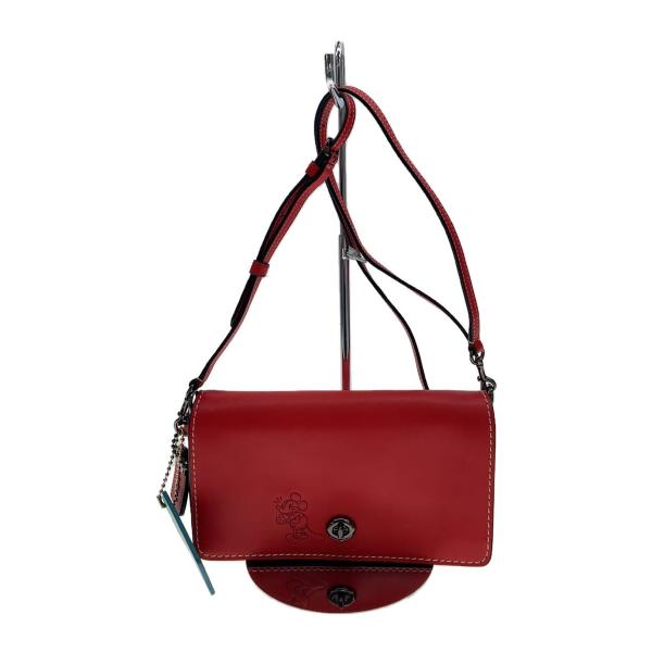COACH◇×Disney/ミッキー/ショルダーバッグ[仕入]/レザー/RED/DK-20215