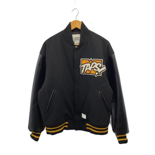 WTAPS◇スタジャン/2/ウール/BLK/222BRDT-JK01S : セカンドストリート