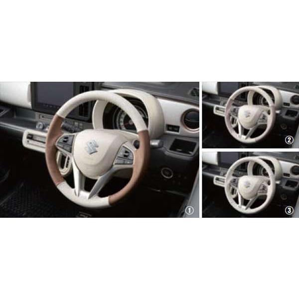 ワゴンR スマイル 本革ステアリングホイールカバー スズキ純正部品