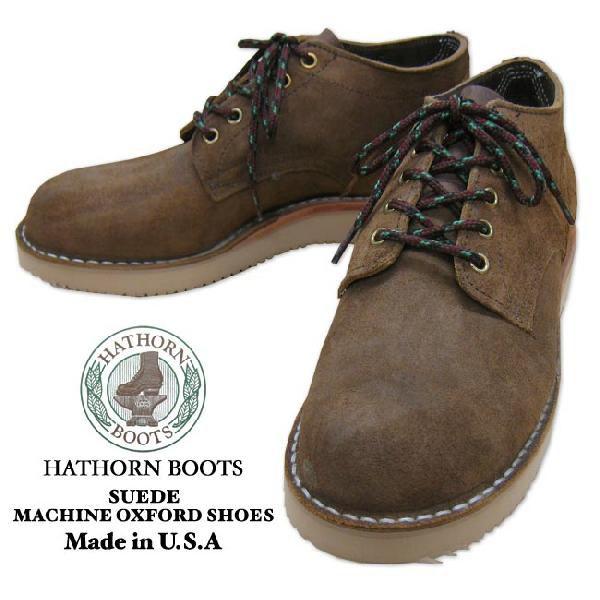HATHORN BOOTS SUEDE MACHINE OXFORD SHOES ハーソンブーツ スウェード