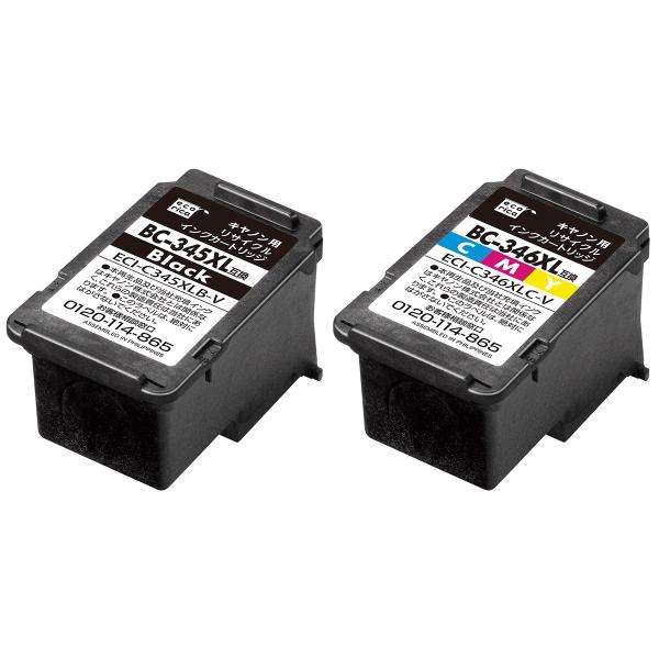 エコリカ 【日本郵便倉庫より365日発送】BC-345XL ブラック BC-346XL