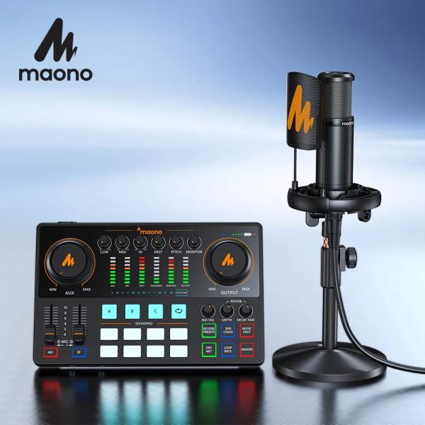 新型 MAONO CASTER AME2A ポッドキャスター XLR端子 配信用ミキサー