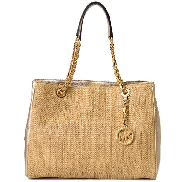 MICHAEL KORS（マイケルコース） バッグ ストロー レザー かごバッグ
