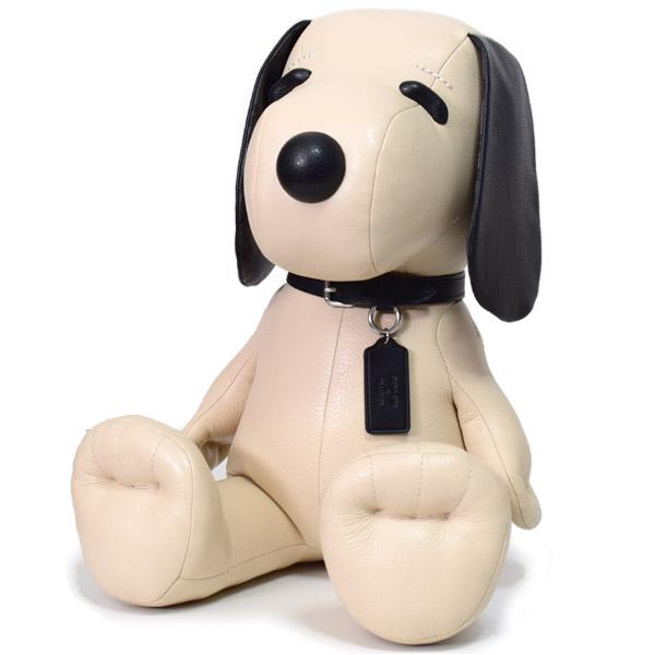 COACH（コーチ） ぬいぐるみ スヌーピー ぺブルレザー シグネチャー