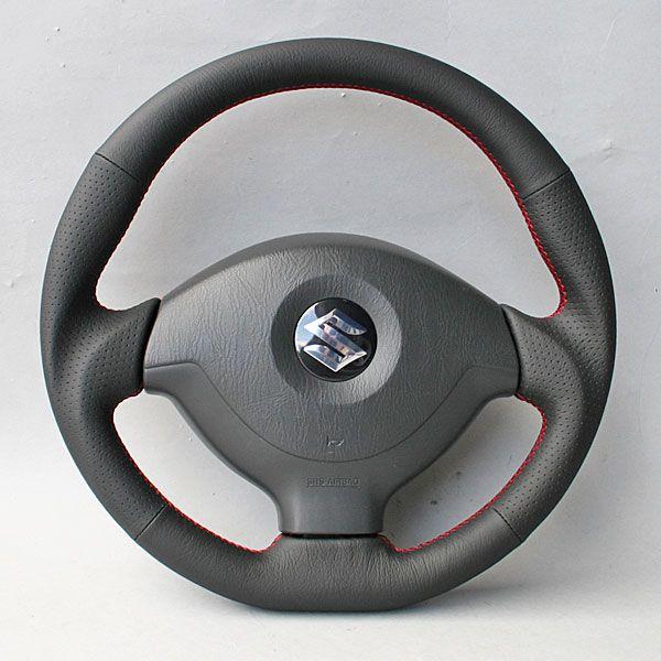 REAL オールレザーステアリング ジムニーJB23W-5〜9型/JB43-4〜8型車用