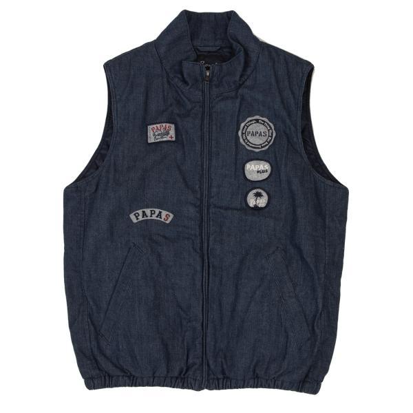 PAPAS（パパス） パパスプラスPapas+ フェルトワッペン中綿デニム