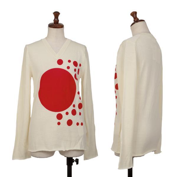 COMME des GARCONS（コムデギャルソン） ドットプリントウールVネック