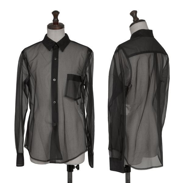 COMME des GARCONS（コムデギャルソン） ポリシアーシャツ 黒M位