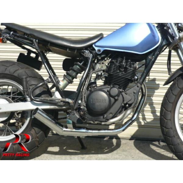 プリティー YAMAHA TW200 TW225 ショート管 70π マフラー メッキ