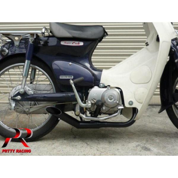 プリティ― HONDA カブ やんちゃ管 黒 マフラー PRETTY : PRETTYRACING