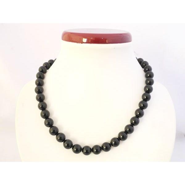 黒珊瑚 ネックレス 10mm玉 内径46cm ブラックコーラル パワーストーン