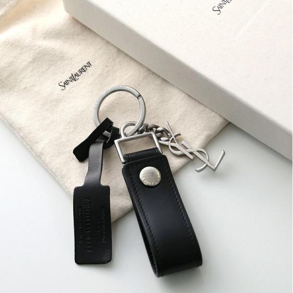 SAINT LAURENT サンローラン キーリング 518323 0SX0E メンズ レザー