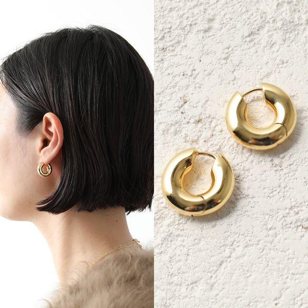 TOM WOOD（トムウッド） ピアス Chunky Hoops Small Gold チャンキー