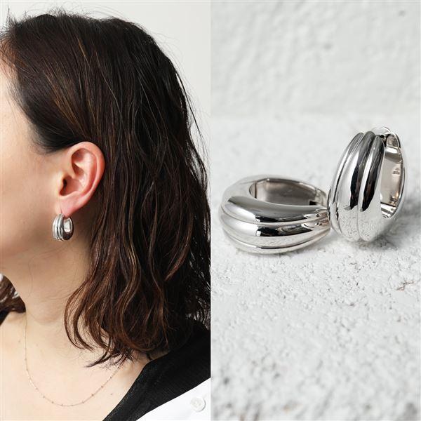 TOM WOOD（トムウッド） ピアス Ice Hoop Medium Line アイスフープ