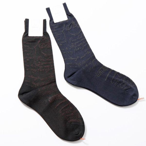 Berluti（ベルルッティ） ソックス K0029 メンズ 靴下 コットン ミドル