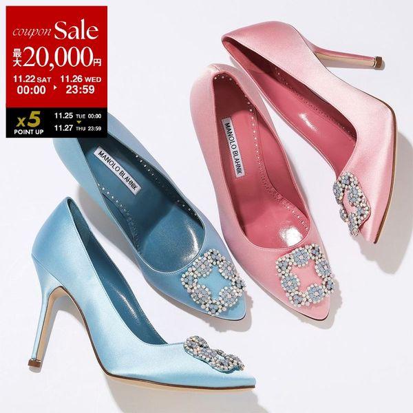 MANOLO BLAHNIK（マノロブラニク） パンプス HANGISI OPAL SATIN 105