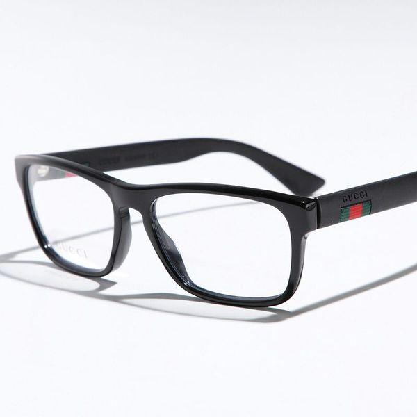 GUCCI（グッチ） メガネ GG0174O メンズ レディース スクエア型 黒縁