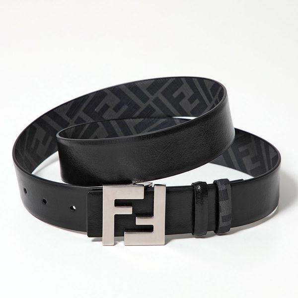 FENDI（フェンディ） ベルト 7C0531 ATF9 メンズ リバーシブル 無地 FF