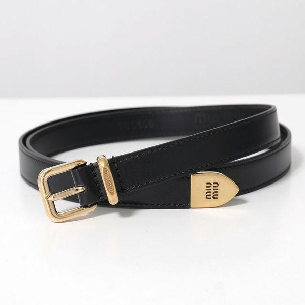 miu miu（ミュウミュウ） ナローベルト 5CC608 2AIX レディース レザー