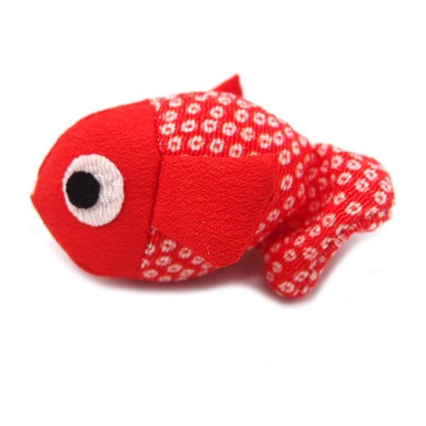 京都つるし飾り ちりめん細工 可愛らしい和飾り 小物 新品 金魚 赤