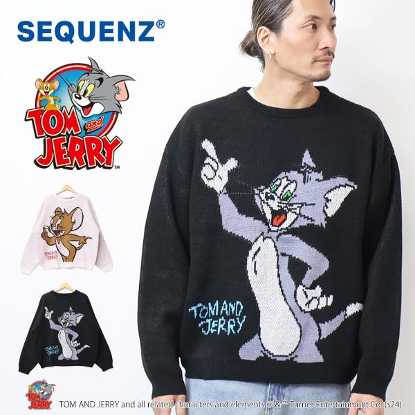 SEQUENZ トムとジェリー キャラクター セーター ニット クルーネック