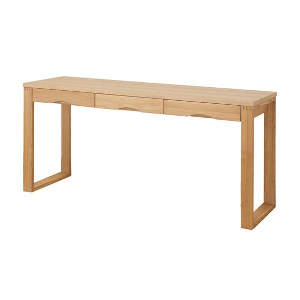 デスク 天然木タモ突板デスク 幅150cm 奥行45cm 引出し 北欧風 長机