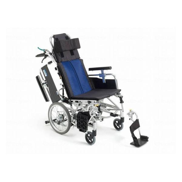 ミキ BAL-12 ティルト&リクライニング介助型車イス ブルー A-2
