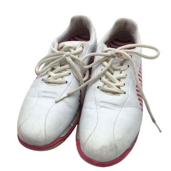 プーマ ゴルフシューズ 白×ピンク 一部柄 スパイクレス 186226 05