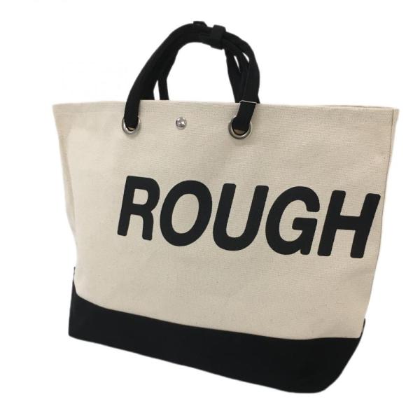 新品】ラフアンドスウェル ビッグトートバッグ アイボリー×黒