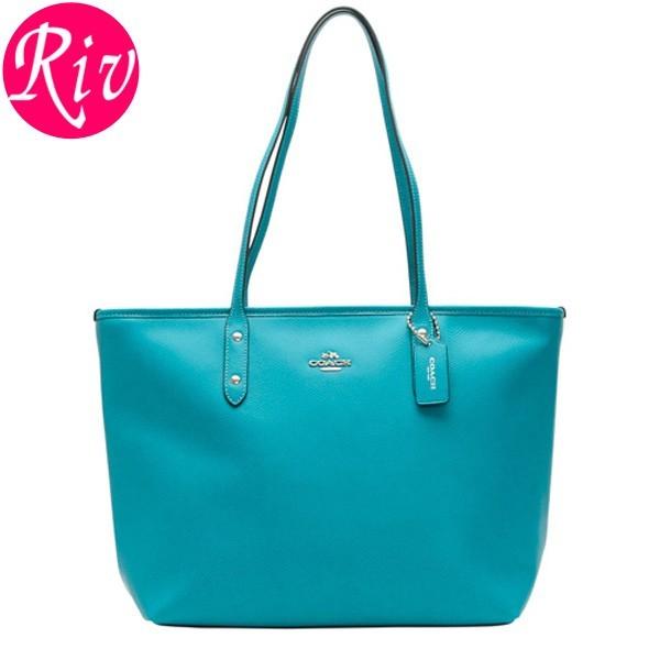 COACH（コーチ） バッグ トートバッグ ターコイズブルー レザー