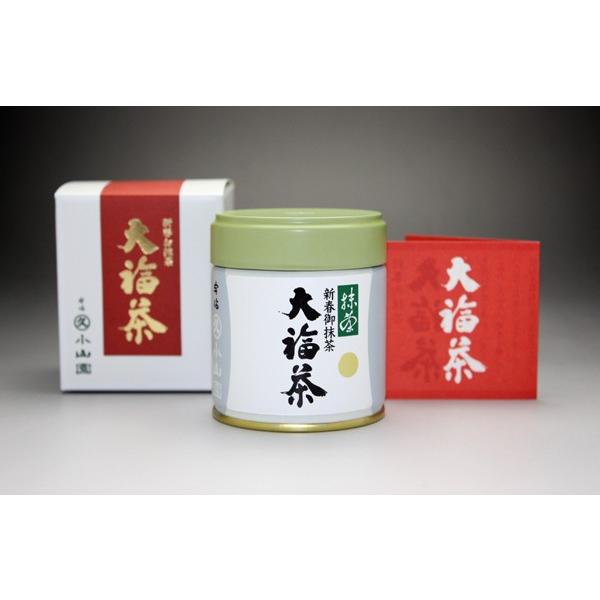 抹茶 宇治 丸久小山園 大福茶・金印 40g缶 専用箱付 年始迄の期間限定