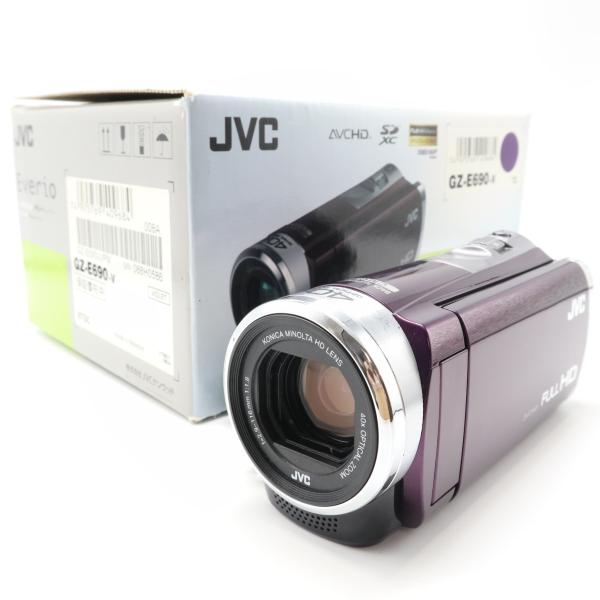 極上美品》 ビデオカメラ JVC Everio GZ-E690-V バイオレット エブリオ
