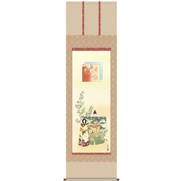 立雛 掛け軸 【桃の節句】 掛軸(雛祭り/お雛様/雛/ひな祭り/おひな様
