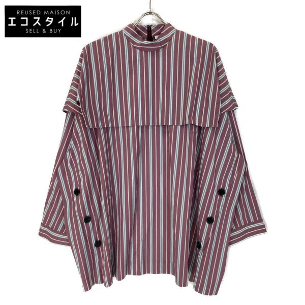 ENFOLD（エンフォルド） 22SS コットンナイロン ストライプ スカラップ