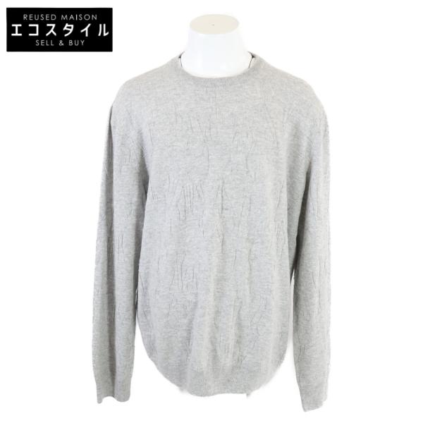 HERMES エルメス カシミヤ100％ エンボス加工 プルオーバー ニット