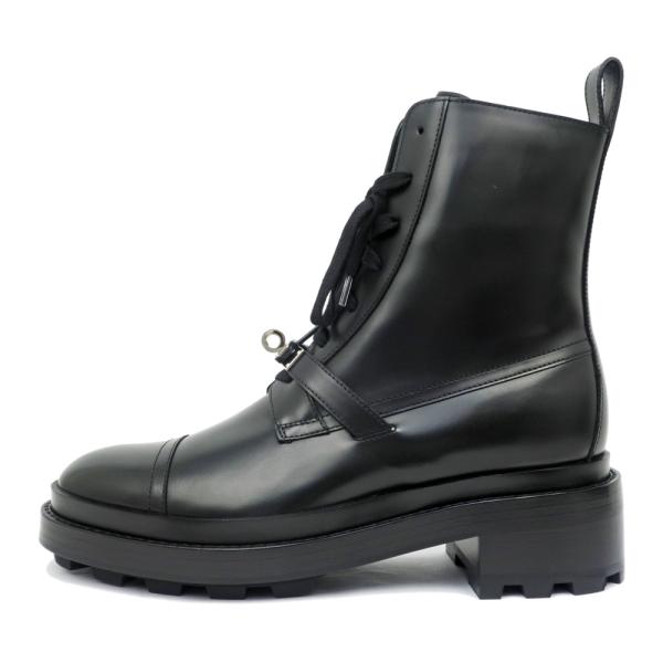 名東】エルメス ブーツ ファンク 38 BK 黒 SV金具 ケリーバックル