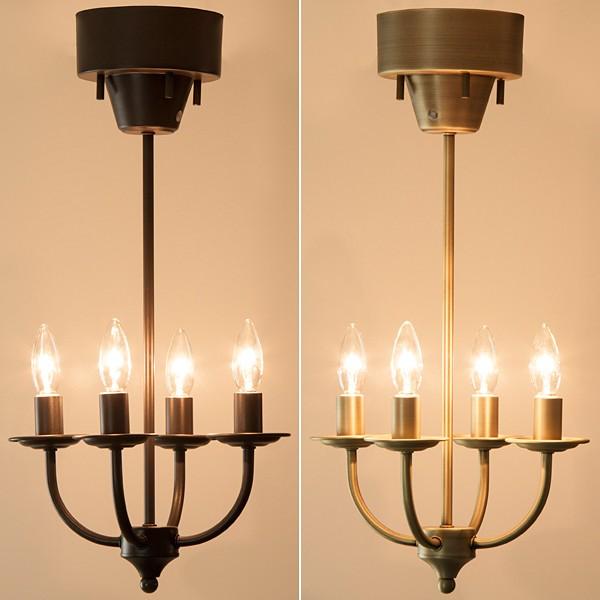 東谷 シャンデリア ライト 電気 4灯 シンプル リモコン付き 照明