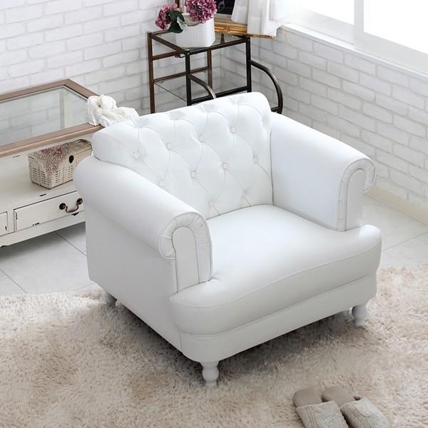 スタンザインテリア ソファ 一人掛け 姫系 かわいい 白 ホワイト