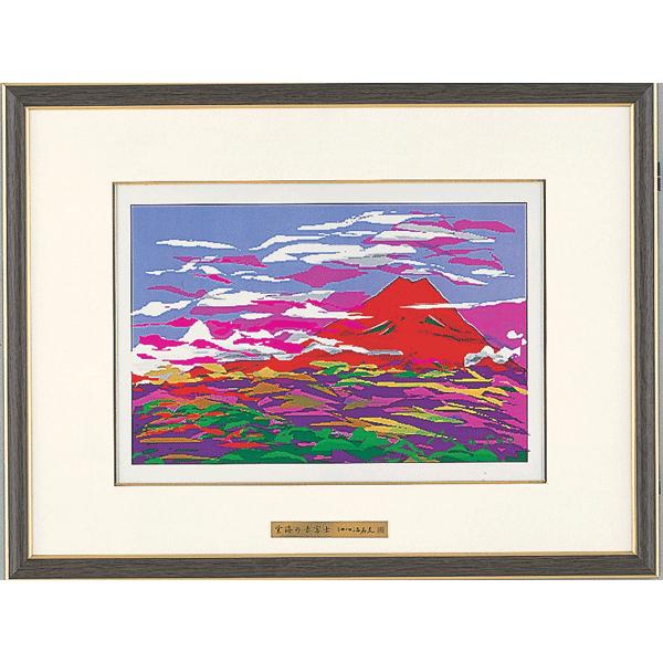 作家 彫金パネル 「雲海の赤富士」 画家池田満寿夫 : 日本ものこと百貨