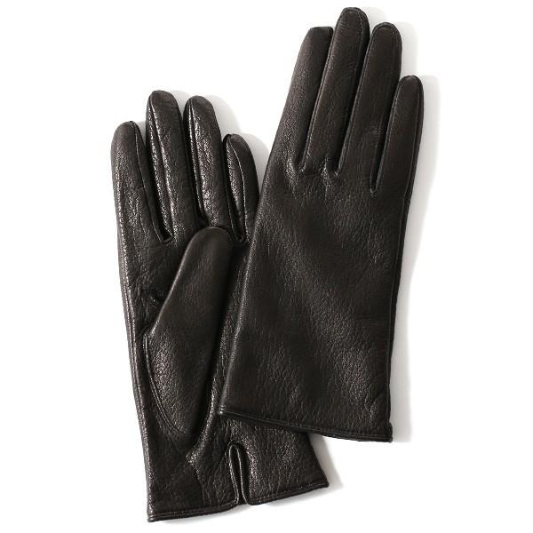 KURODA（クロダ） 手袋 レディース ブランド 本革 カシミア ブラック