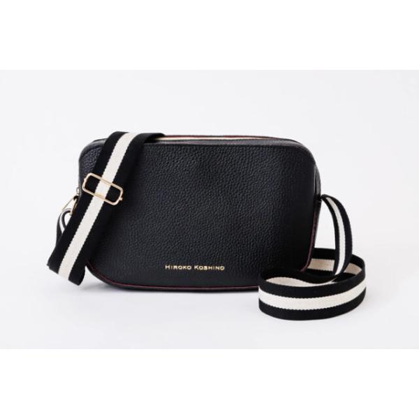 HIROKO KOSHINO（ヒロコ コシノ） ロゴショルダーバッグ ブラック