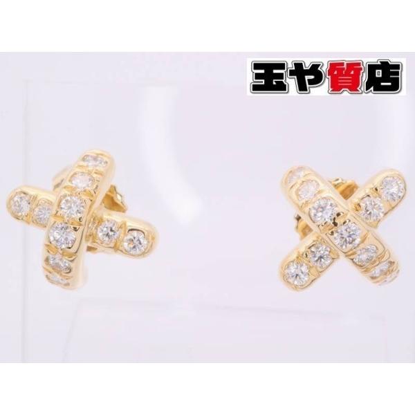 TIFFANY&Co.（ティファニー） クロスステッチ ダイヤ ピアス 750 K18