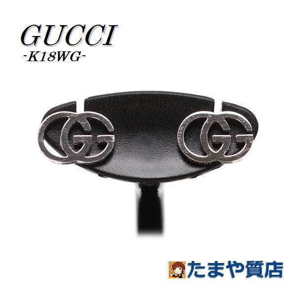 GUCCI（グッチ） GGスタッズピアス イタリア製 K18WG 18金 ホワイト