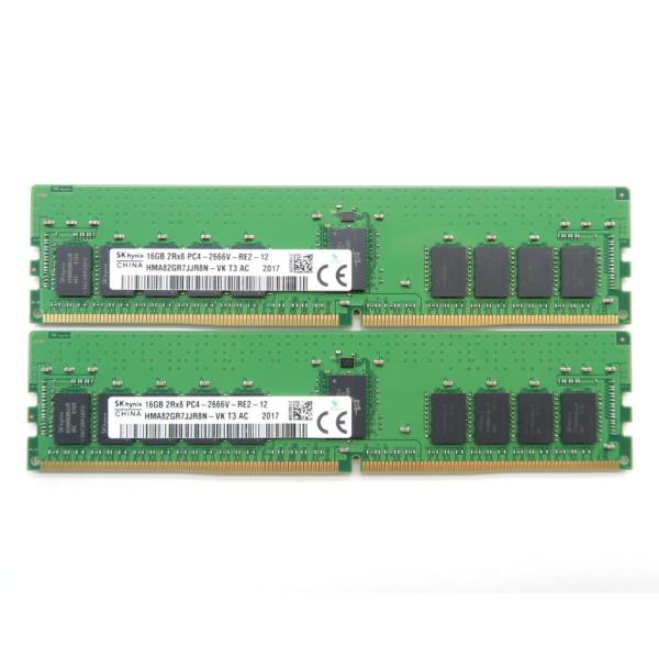 ◇SK hynix 16GBx2枚セット32GB分 PC4-2666V-RE2 DDR4 ECC Registered