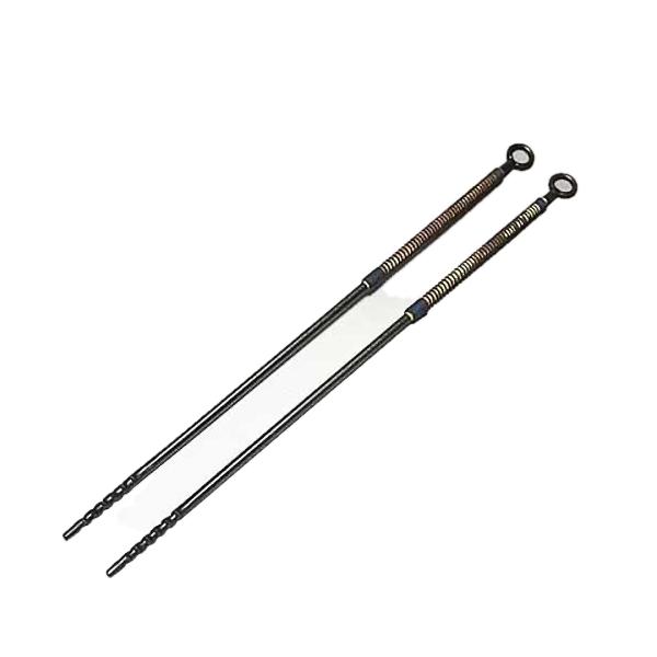 茶道具 炭点前道具 長火箸 さび色仕上げ（上） 炉用 紙箱入 : お茶道具